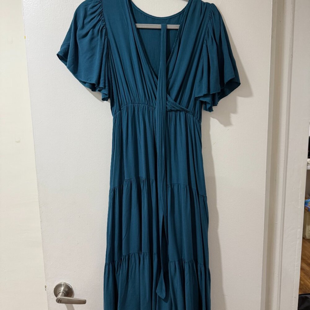 🌿 Petal & Pup “Barker Dress” – Teal – Size Large - Picture 5 of 10